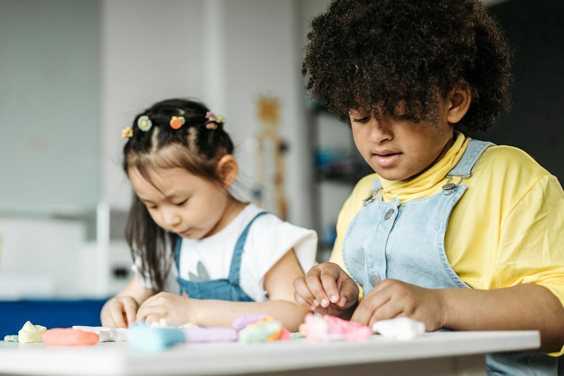 kids sitting at the table